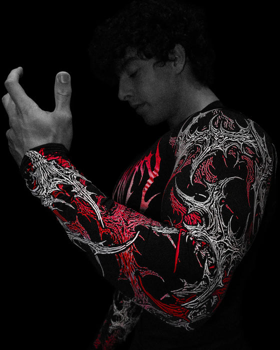 Void Tech™ Infernal longsleeve Compression [HEAVENLY RED]