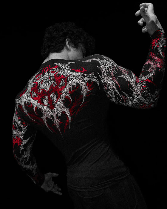 Void Tech™ Infernal longsleeve Compression [HEAVENLY RED]