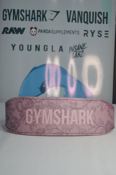 Lace Graphic Tapered Lifting Belt - Impact Burgundy/Calm Pink