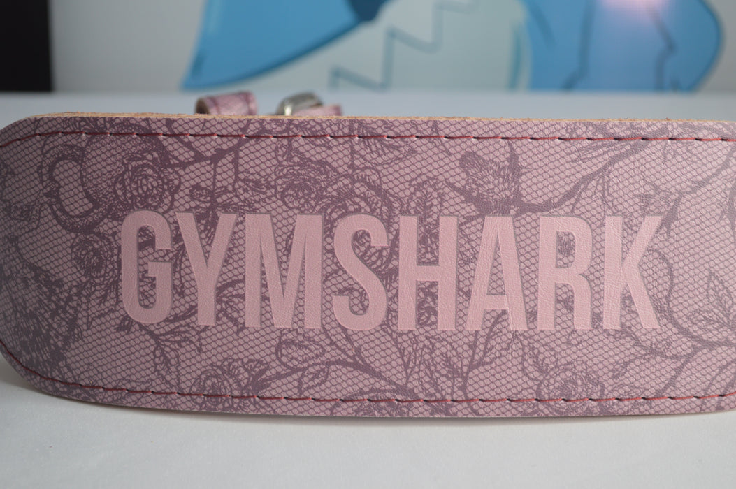 Lace Graphic Tapered Lifting Belt - Impact Burgundy/Calm Pink