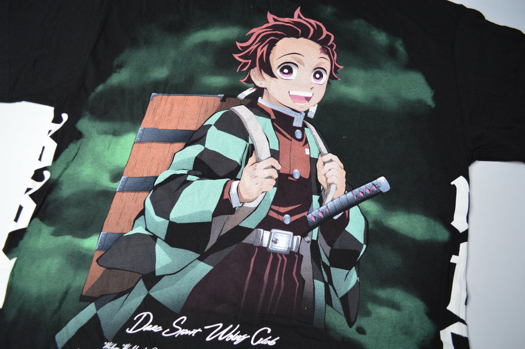 DEMON SLAYER "SIDE BY SIDE" TEE - TANJIRO - BLACK