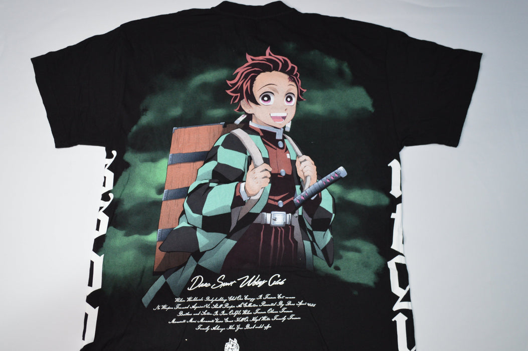 DEMON SLAYER "SIDE BY SIDE" TEE - TANJIRO - BLACK