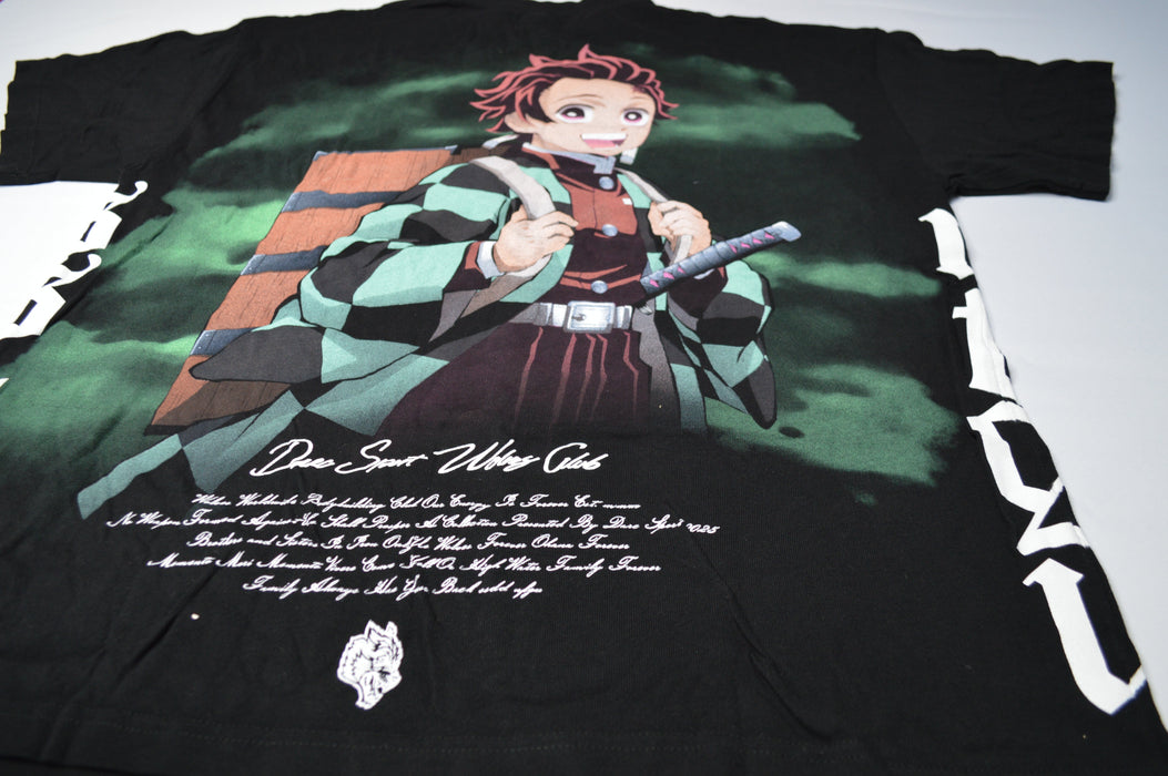 DEMON SLAYER "SIDE BY SIDE" TEE - TANJIRO - BLACK