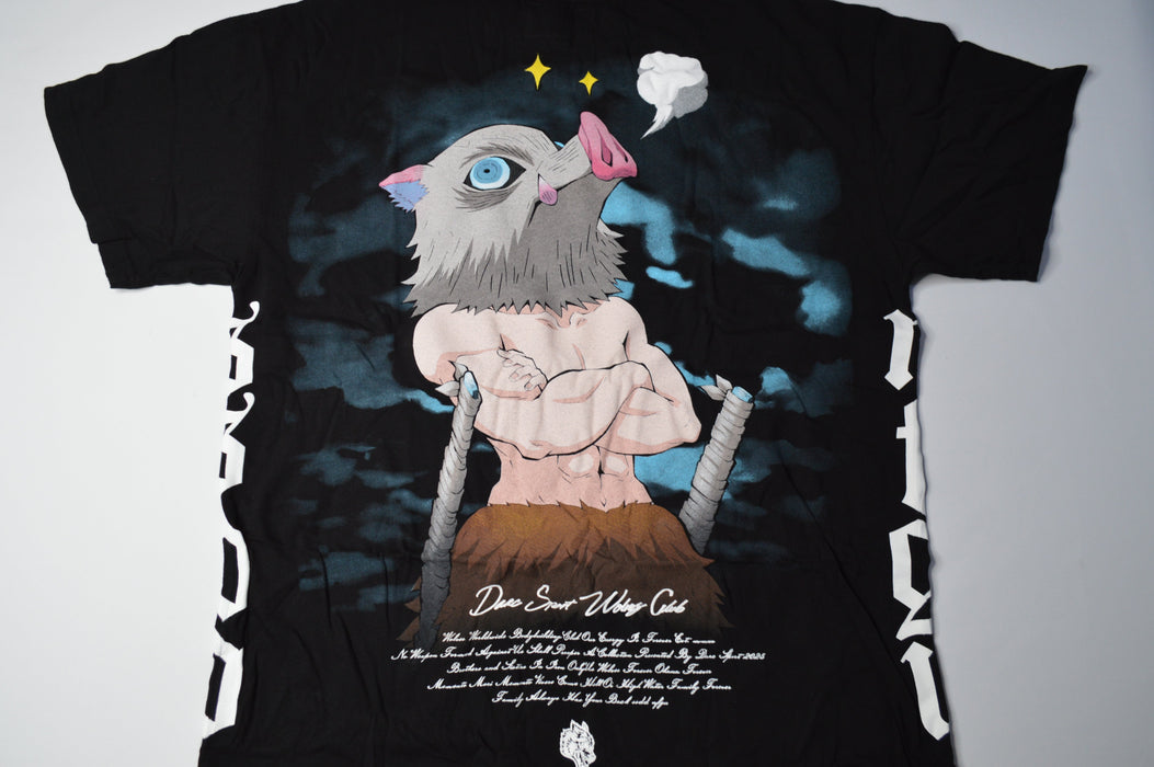 DEMON SLAYER "SIDE BY SIDE" TEE - INOSUKE - BLACK