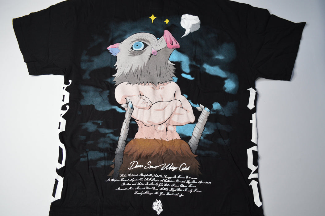 DEMON SLAYER "SIDE BY SIDE" TEE - INOSUKE - BLACK