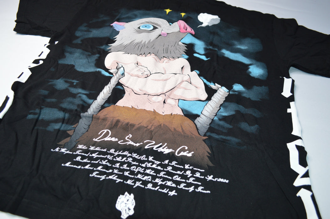 DEMON SLAYER "SIDE BY SIDE" TEE - INOSUKE - BLACK