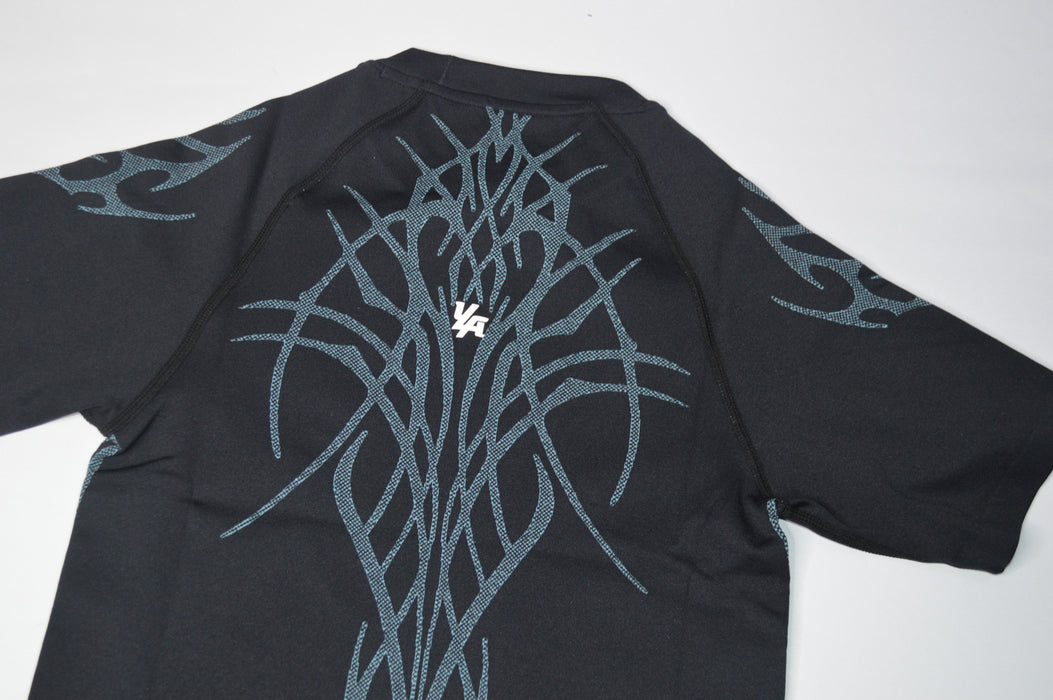 4067 - GOTHIC COMPRESSION TEES - BLACK/BLUE