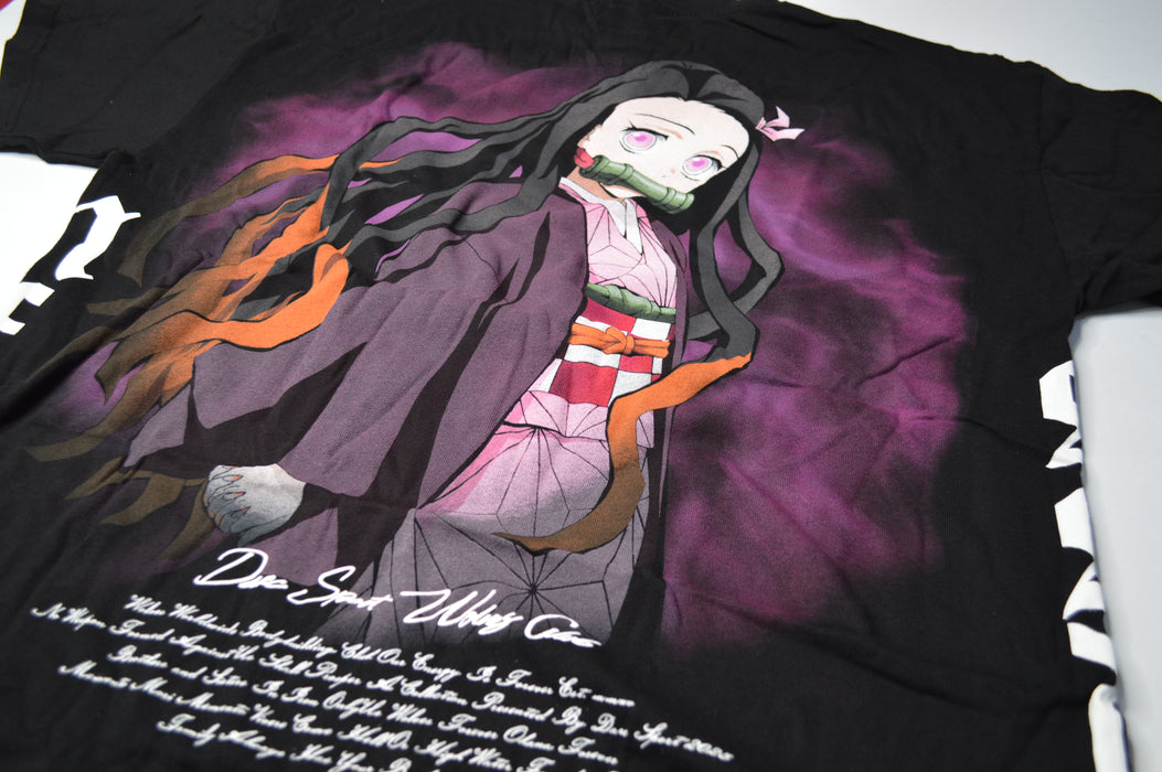 DEMON SLAYER "SIDE BY SIDE" TEE - NEZUKO - BLACK
