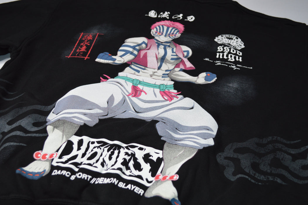 AKAZA Demon Slayer "Side-By-Side" Hoodie in Black