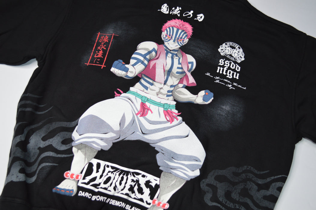 AKAZA Demon Slayer "Side-By-Side" Hoodie in Black