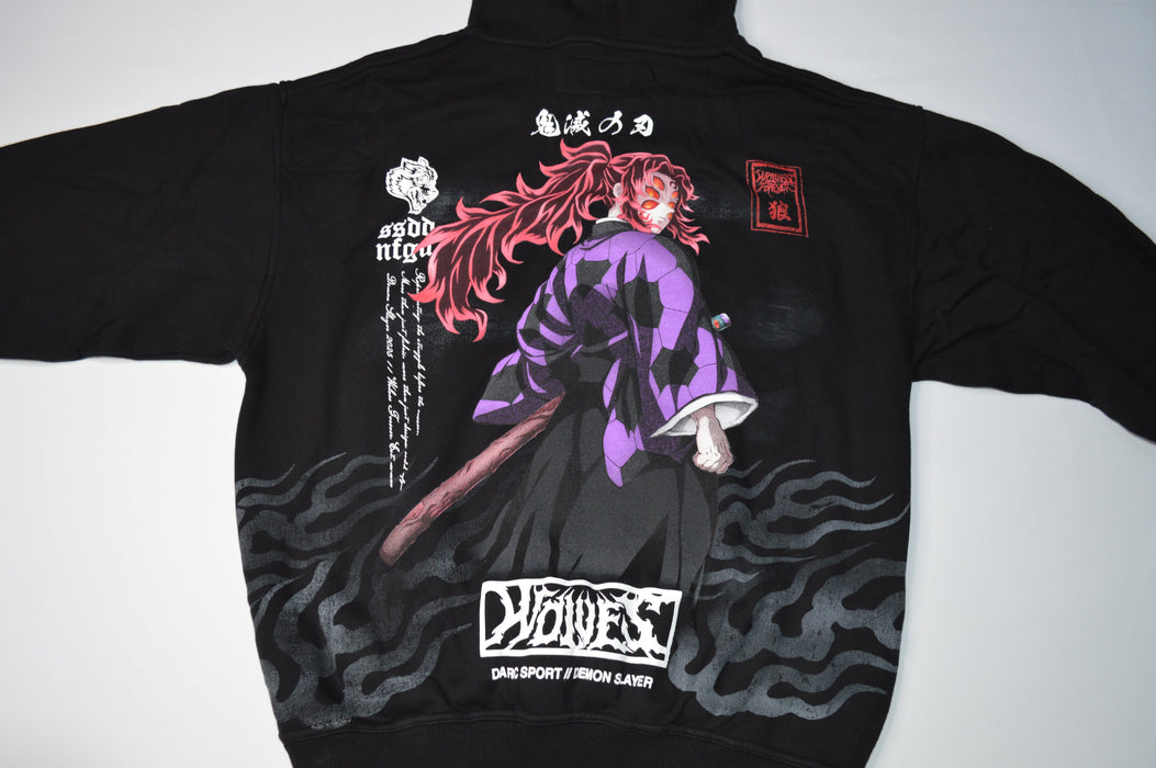 KOKUSHIBO - Demon Slayer "Side-By-Side" Hoodie in Black