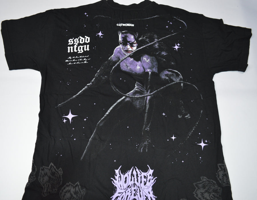 Darc Catwoman "Side By Side" Series Premium Oversized Tee - BLACK