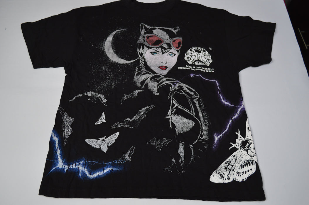 Catwoman "Side-By-Side" Tee - BLACK