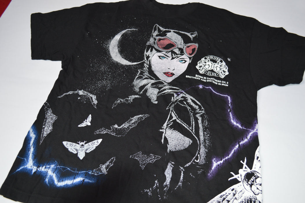 Catwoman "Side-By-Side" Tee - BLACK