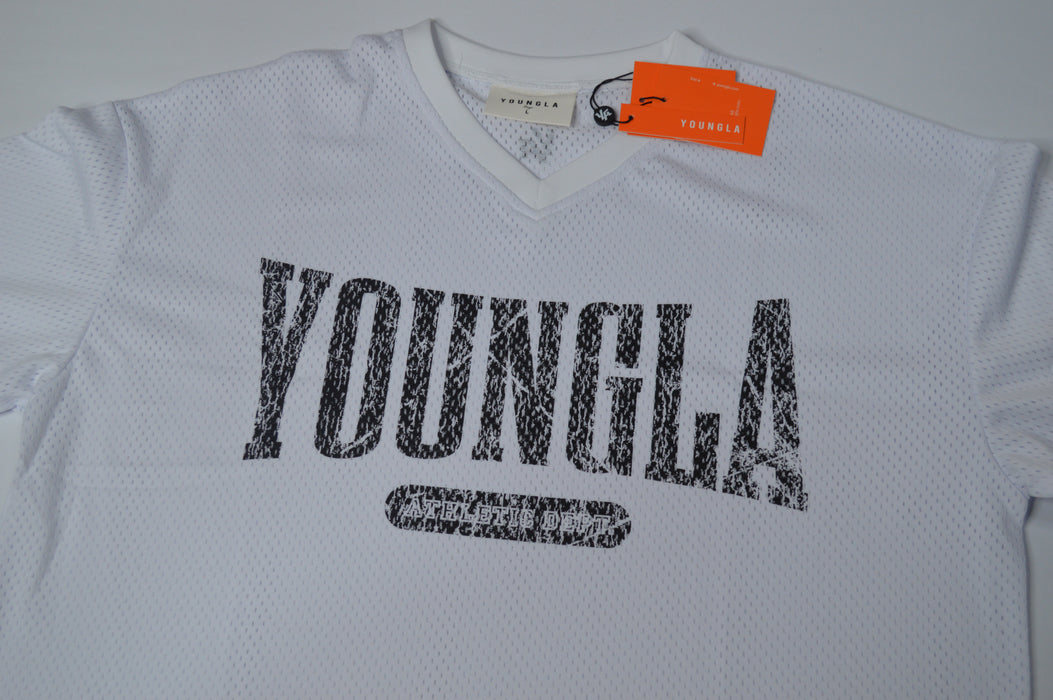4187 - Varsity Football Cropped Jersey White