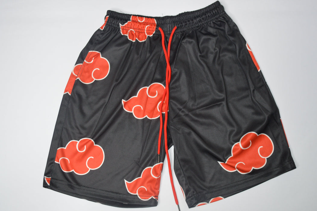 AKATSUKI SHORTS RED CLOUDS