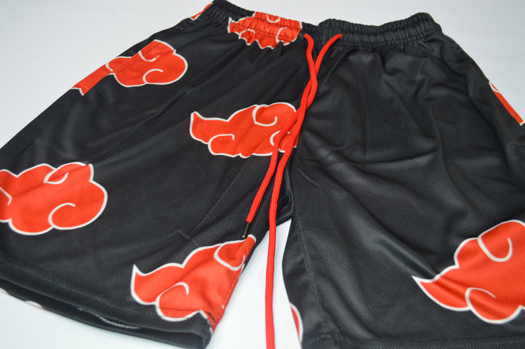 AKATSUKI SHORTS RED CLOUDS