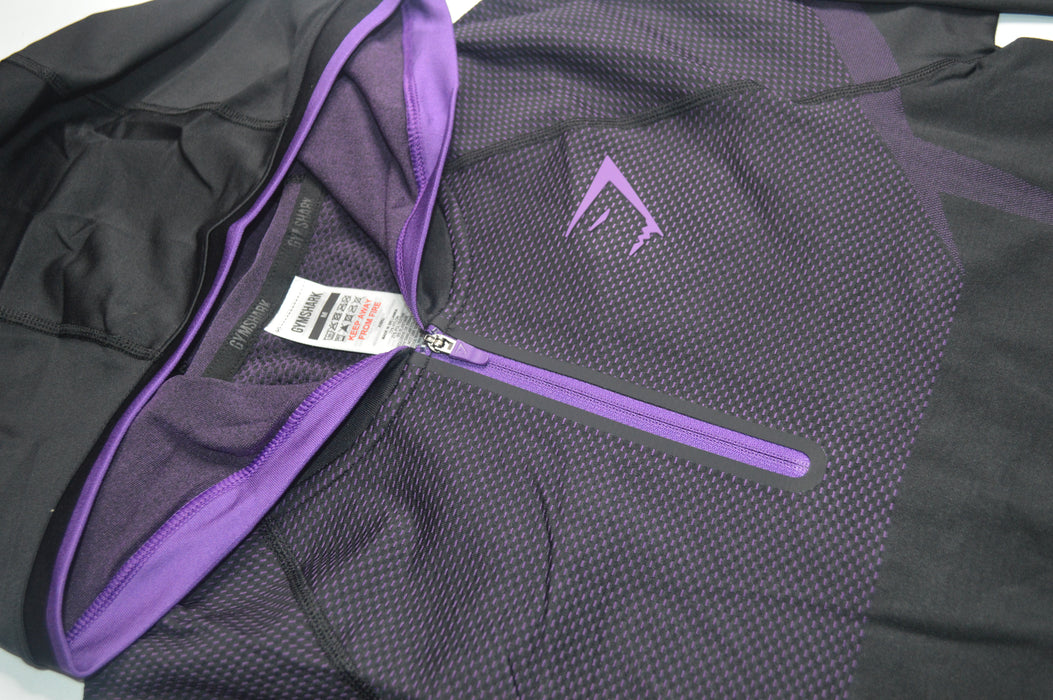 ONYX 5.0 SEAMLESS HOODIE - BLACK/ATHLETIC PURPLE