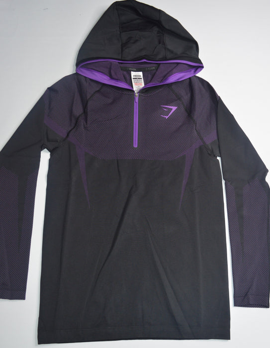 ONYX 5.0 SEAMLESS HOODIE - BLACK/ATHLETIC PURPLE