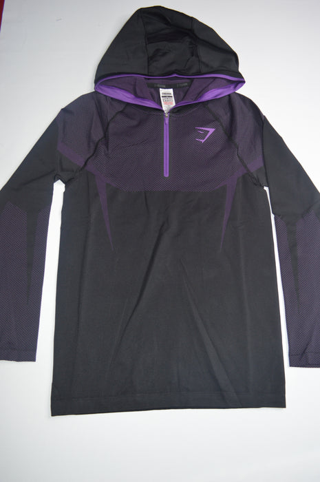 ONYX 5.0 SEAMLESS HOODIE - BLACK/ATHLETIC PURPLE