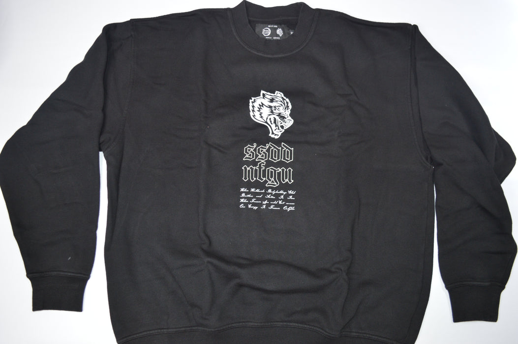 Breath Of Wolves London Crewneck in Black