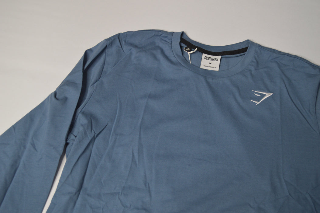 Crest Long Sleeve T-Shirt - Faded Blue