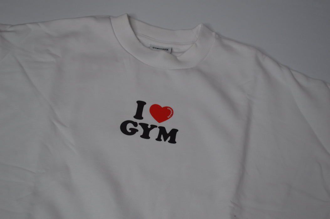 I Heart Gym Oversized Sweatshirt - White