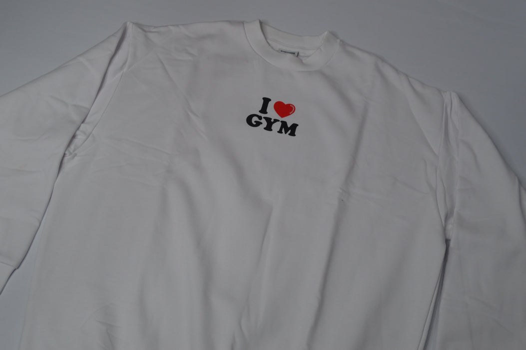 I Heart Gym Oversized Sweatshirt - White