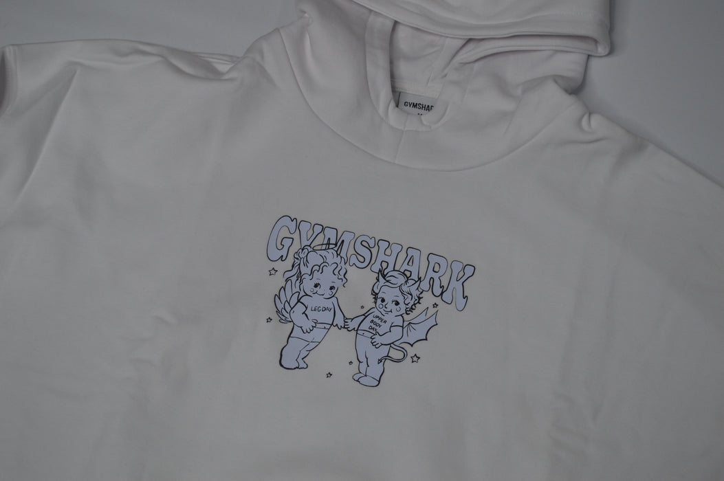 CHERUB GRAPHIC HOODIE - WHITE