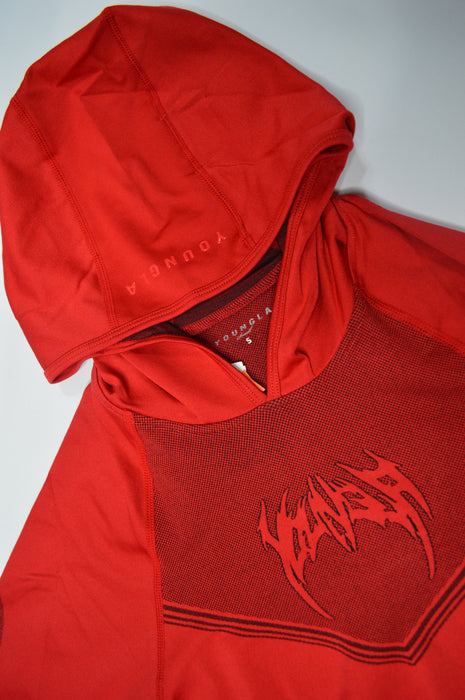 8062 - WARRIOR COMPRESSION HOODIES RED