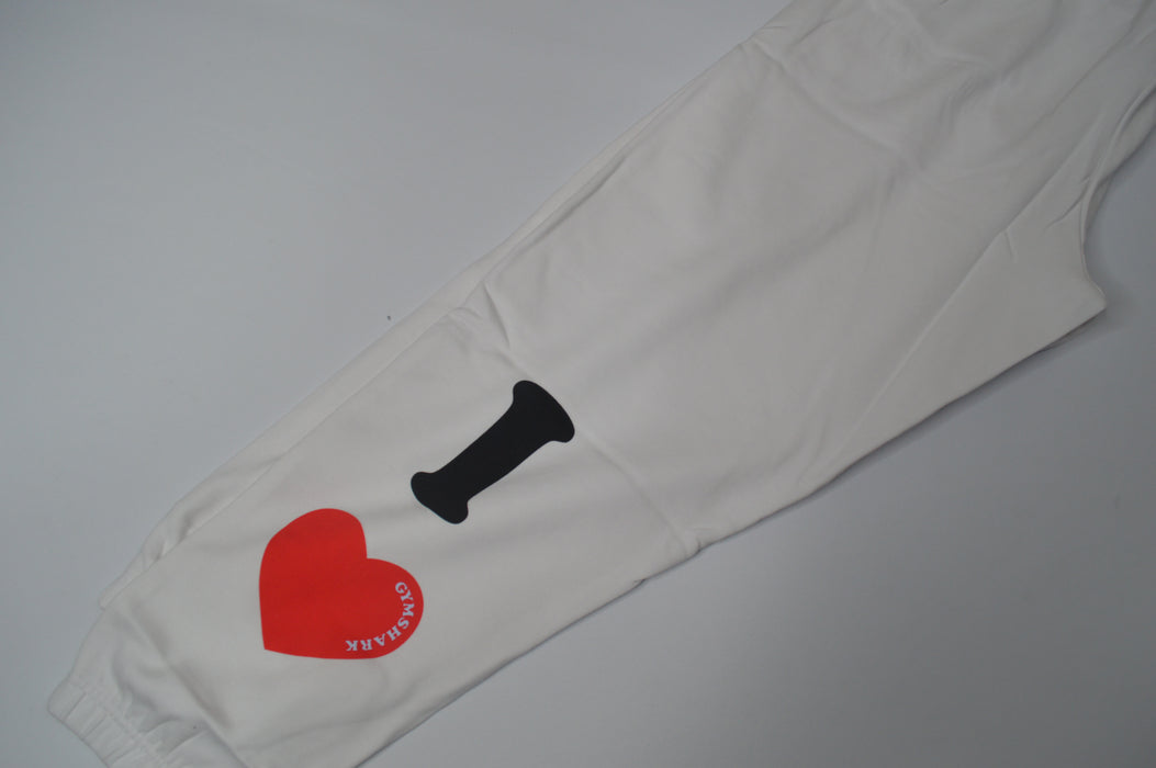 I Heart Gym Joggers - White