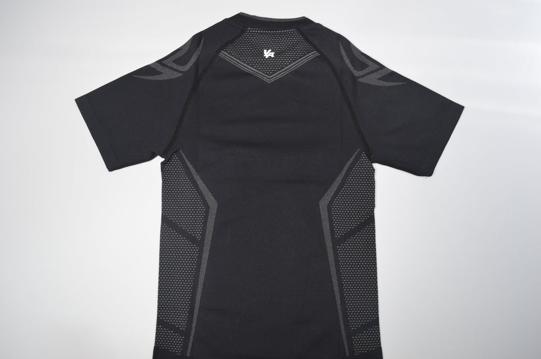 4065 WARRIOR X COMPRESSION TEES BLACK/GREY