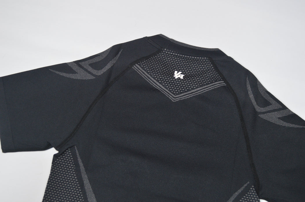 4065 WARRIOR X COMPRESSION TEES BLACK/GREY
