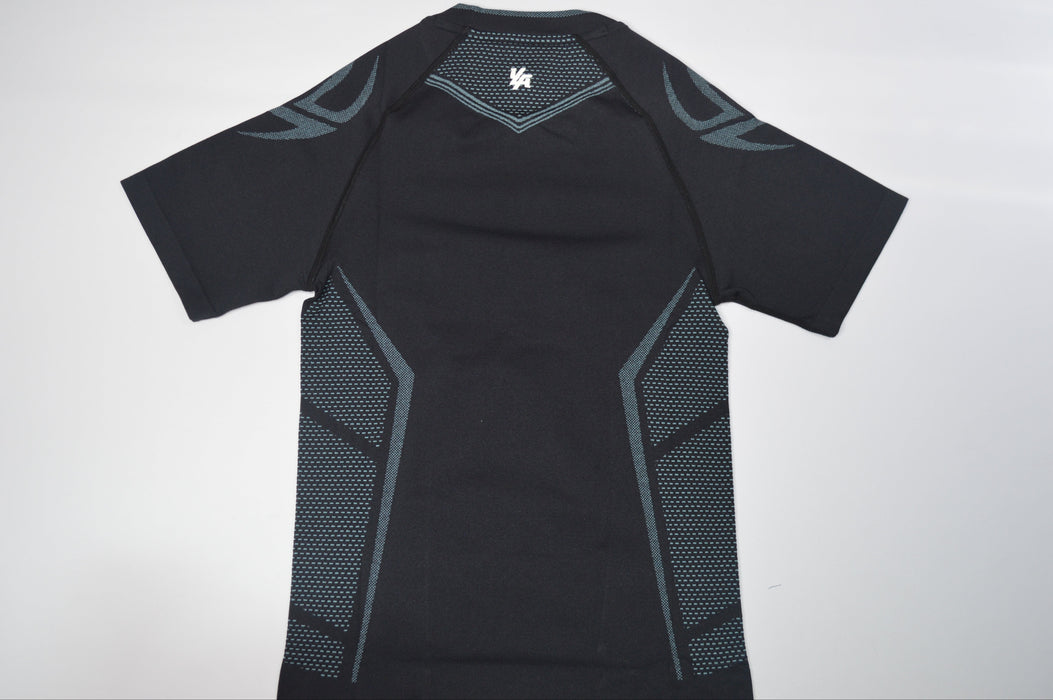 4065 WARRIOR X COMPRESSION TEES BLACK/BLUE