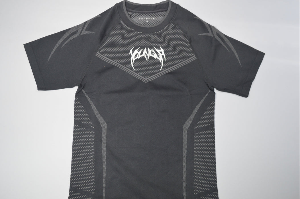 4065 WARRIOR X COMPRESSION TEES DARK GREY/GREY