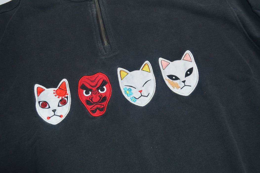 5197 - Demon Slayer: Kimetsu no Yaiba - Quarter Zip - Warding Masks