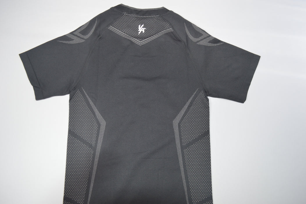 4065 WARRIOR X COMPRESSION TEES DARK GREY/GREY