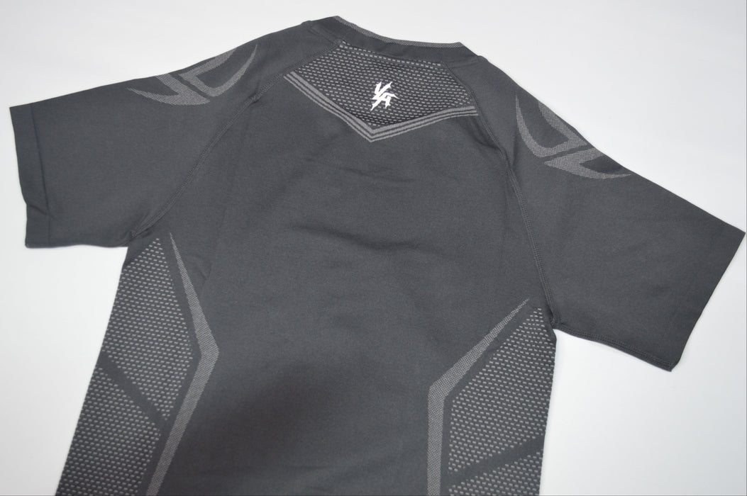 4065 WARRIOR X COMPRESSION TEES DARK GREY/GREY
