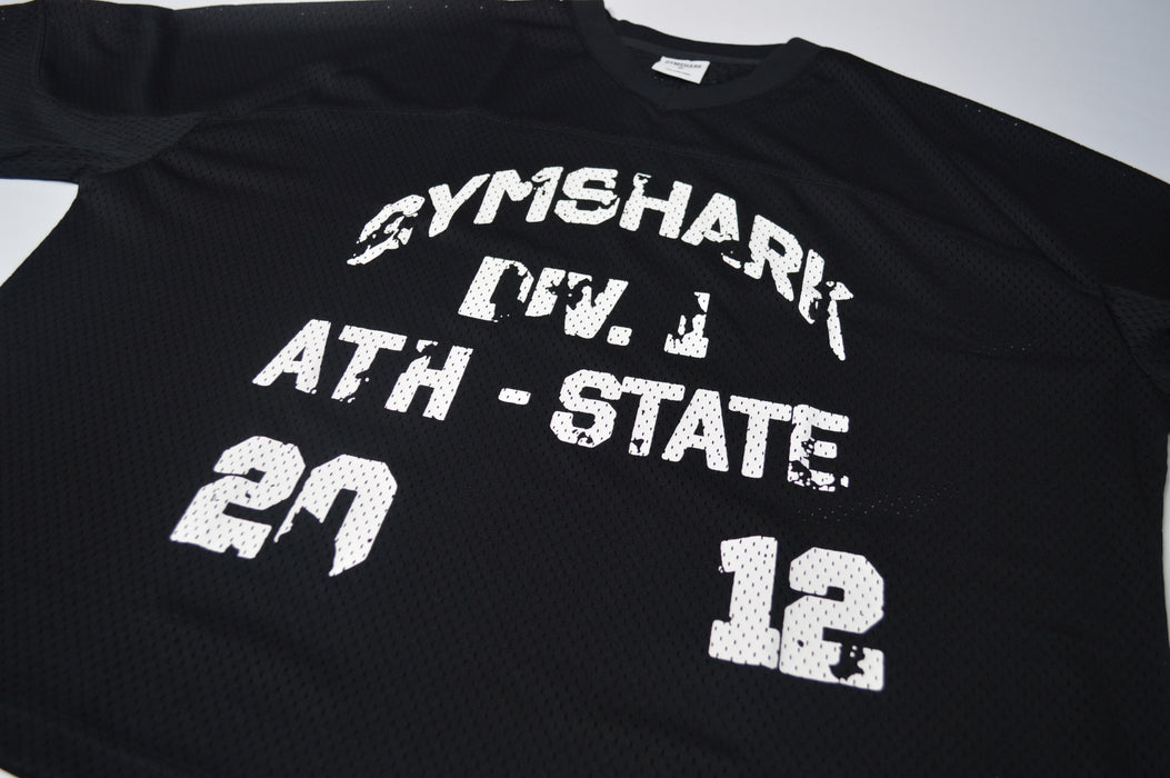 Graphic Mesh Oversized T-Shirt - Black