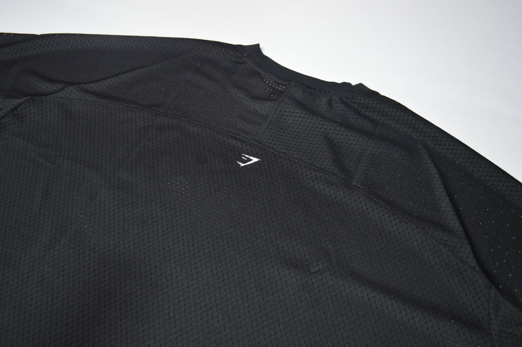 Graphic Mesh Oversized T-Shirt - Black