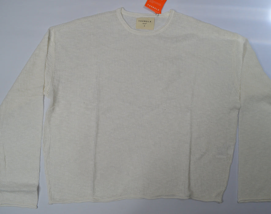8015 - After Dark Crochet Longsleeve - OFF-WHITE