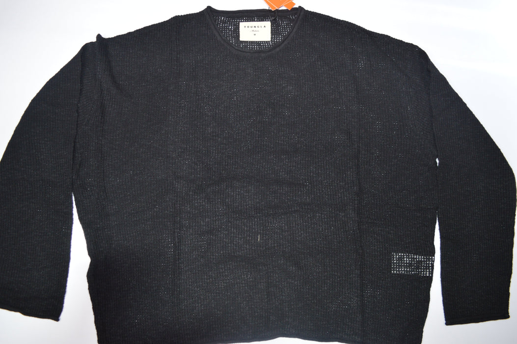 8015 - After Dark Crochet Longsleeve - BLACK