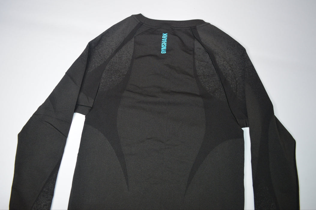 Shadow Seamless Long Sleeve T-Shirt - Black/Brand Blue