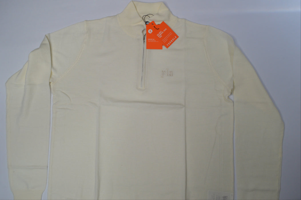 8048 - Monaco Wool Quarter-Zip Sweaters White