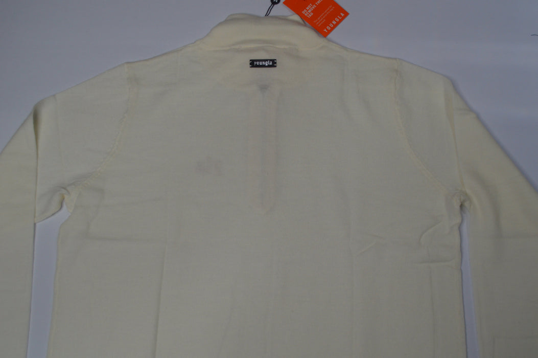 8048 - Monaco Wool Quarter-Zip Sweaters White