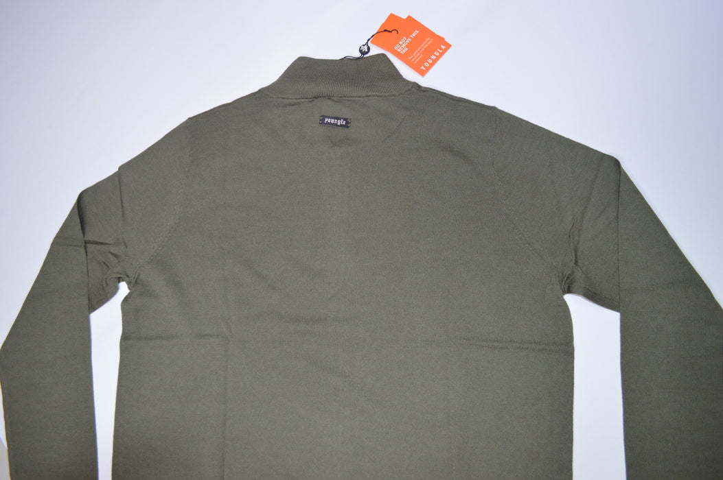 8048 - Monaco Wool Quarter-Zip Sweaters Olive