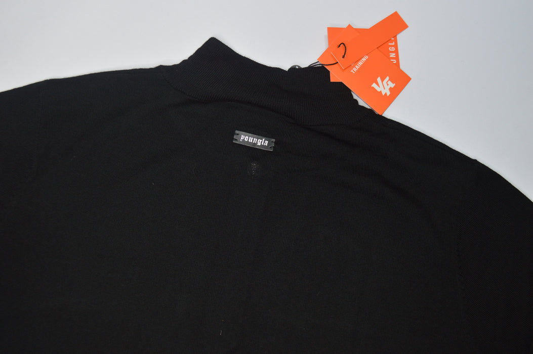 8048 - Monaco Wool Quarter-Zip Sweaters Black