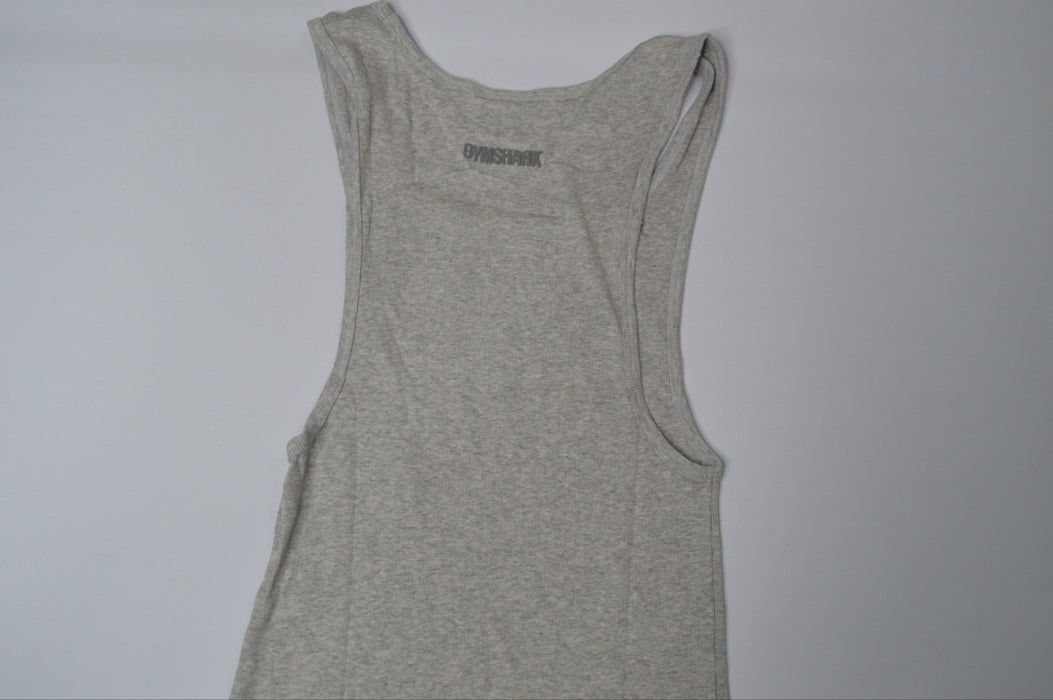 Gymshark x CBUM Ribbed Tank - Bros Stone Grey Marl
