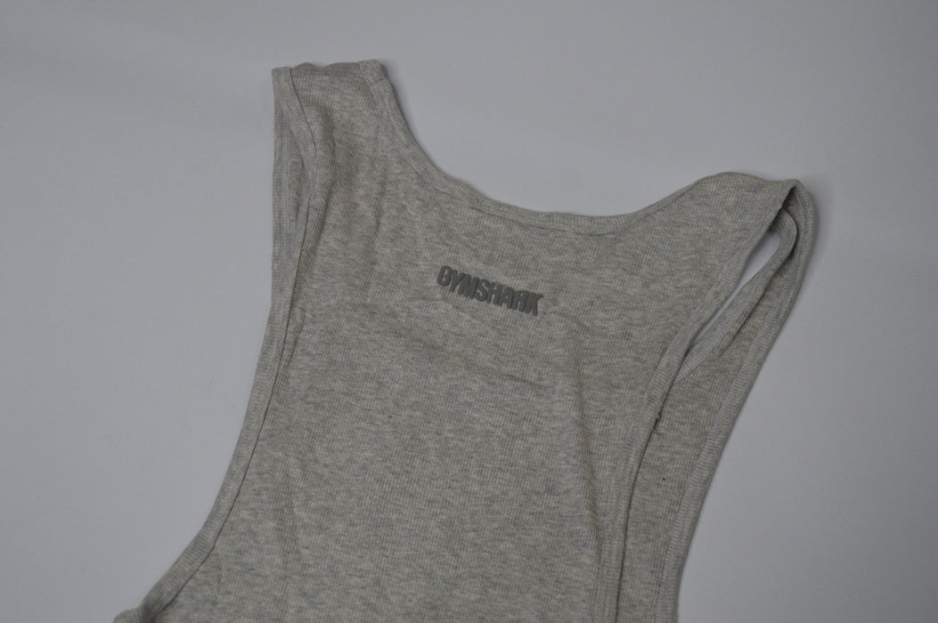 Gymshark x CBUM Ribbed Tank - Bros Stone Grey Marl