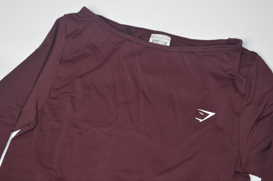Everyday Seamless Wide Neck Long Sleeve Top - Cherry Purple